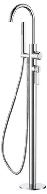 Produktbild von AVAPAX | Freistehende Badewannenarmatur aus Messing - 110,4 cm hoch - Chrom glänzend - Mit Handbrause