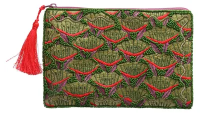 Produktbild von Gift Company Elodie Kosmetiktasche M Flowers grün 18cm