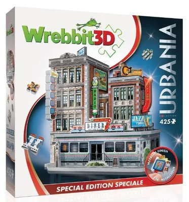 Immagine prodotto di Wrebbit Puzzle 3D Retropolis: Diner anni '50 - Giocattolo in cartone
