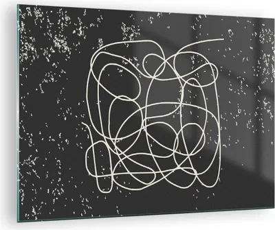 Produktbild von Bilder auf glas - Einteilig - Modern Linie Schwarz - 70x50cm - Glasbilder - Wandbilder - Bilder - zum Aufhängen bereit - Wanddekoration aus Glas - Glas Bilder - Wandbild auf Glas - GAA70x50-4649