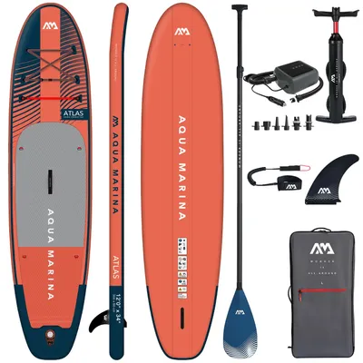 Produktbild von Aqua Marina SUP Brett Atlas 12'0" BT-23ATP + E-Pumpe PBG 6 12V