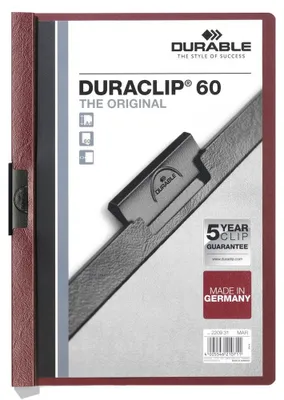 Obrázek produktu pro Durable DURACLIP, Červená, 60 listy, A4, 1 kusů, Německo