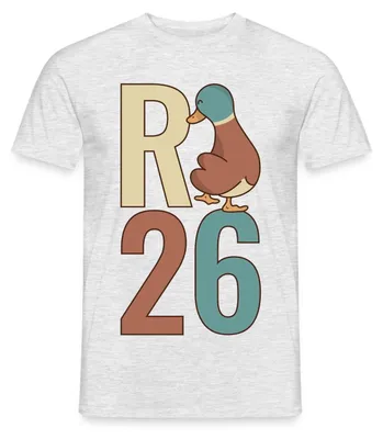 Produktbild von Spreadshirt Rente 2026 | R Ente Wortspiel Männer T-Shirt, XXL, Grau meliert