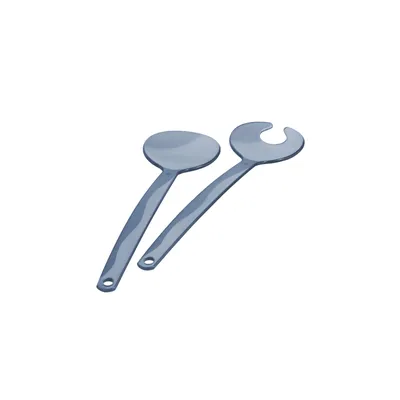 Produktbild von Rotho Onda Salatbesteck, Kunststoff (PP) BPA-frei, blau, (30.5 x 8.0 x 1.0 cm)