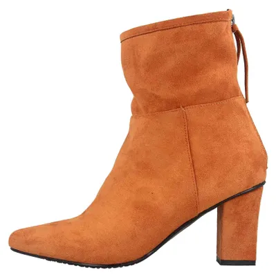 Produktbild von Andres Machado Stiefeletten in Übergrößen Braun AM4197 Ante Camel große Damenschuhe