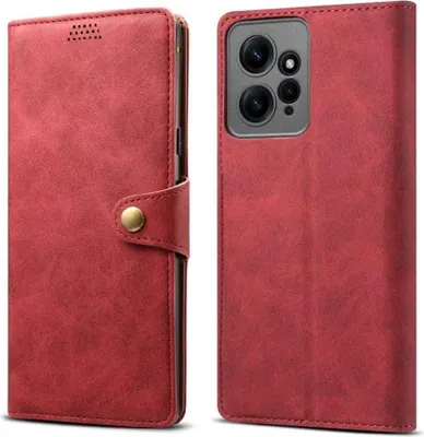 Obrázek produktu pro Lenuo Leather flipové pouzdro pro Xiaomi Redmi 12 červená