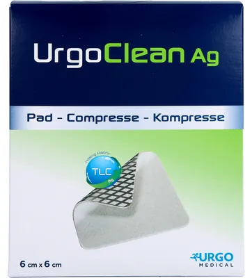 Obrázok produktu pre UrgoClean Ag kompresy 6 x 6 cm, 10 ks. Obväzy na rany