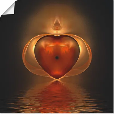 Produktbild von ARTland Poster Herz Größe: 40x40 cm