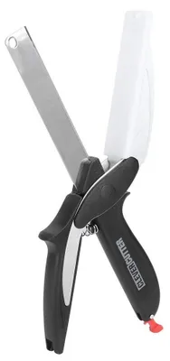 Productafbeelding van Multifunctionele voedselhakker 2-in-1 - Roestvrijstalen groentesnijder met schaarfunctie - Keukenaccessoire voor groenten en aardappelen