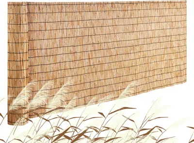 Immagine prodotto di VEVOR Recinzione in giunco naturale, 1,0 x 3 m, tenda per la privacy in giunco, rotolo di recinzione in giunco per il balcone nel cortile, recinzione decorativa per il muro divisorio del giardino, tenda con pannello per la privacy