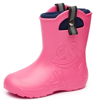Produktbild von Ladeheid Kinder Federleichte Gummistiefel Thermo Fütterung Mädchen Jungen Rutschfest Regenstiefel Kinder Regenschuhe LA-CA-Frog245 (Rosa, 34/35 EU)
