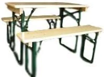 Productafbeelding van Biertafelset, tuinset voor de biertuin, inklapbare tuinset, terrasset.Lengte: 110 cm