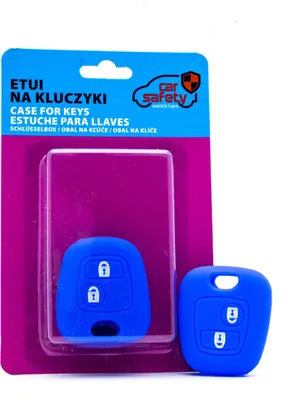 Zdjęcie produktu dla Silikonowa osłona kluczyka NIEBIESKA do Citroen Peugeot Toyota