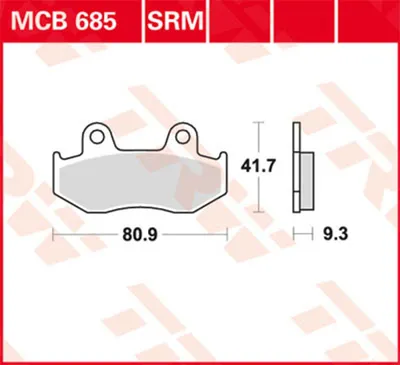 Immagine prodotto di TRW Set di pastiglie freno MCB685 Dylan 150 JF10 AN250 Burgman AN YFM700R Raptor AM07