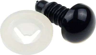 Obrázek produktu pro Očička nebo čumáček - průměr 12 mm - 10ks - Černá