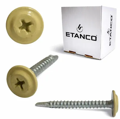 Obrázok produktu pre ETANCO GM-B samovrtné skrutky do oceľovej strechy, RAL 1002, pieskovožltá, 4,2 x 32 mm, 250 ks.