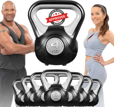 Produktbild von Miweba Sports Kettlebell KB200 | Kugelhantel - Ergonomischer Griff Anti-Rutsch - Hartgummifüße - Ganzkörper - Workout - Kugelgewicht - Hantel (4,0 kg)