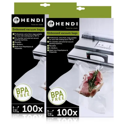 Produktbild von Hendi Vakuum Kochbeutel 20x30cm / 100 Beutel (2er Pack)