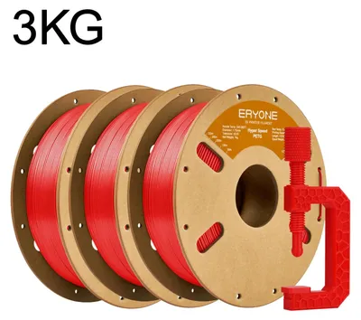 Obrázek produktu pro Filament pro 3D tisk PETG – Vysokorychlostní filament 1,75 mm – 30–500 mm/s – Vhodný pro 3D tiskárny FDM – Cívka 3 kg – Červený
