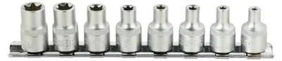 Immagine prodotto di Set di chiavi a bussola Torx E4-E14, kit chiavi bussole torx attacco 3/8'' 8 pz, Geko