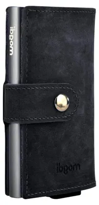 Produktbild von mini Black Premium Herren Portmonee RFID Schutz Kartenetui Business Geldbörse feinstes A++ Echtleder Wallet Geldbeutel (anthrazit)