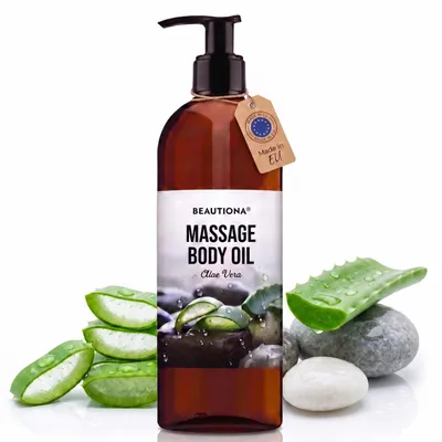 Obrázek produktu pro Beautiona hydratační masážní olej Aloe Vera na tělo 500 ml