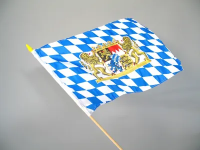 Produktbild von Bayern Flagge mit Stab 45 x 30cm