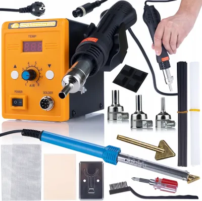 Obrázok produktu pre Rosfix Teplovzdušná Spájkovacia Stanica 858D – Profesionálna Stanica s 3 Tryskami | 700 W, Regulácia Teploty 100 – 500 °C | Elektronika