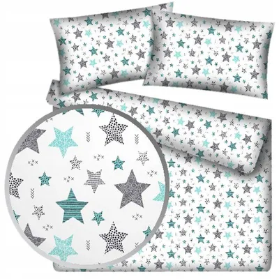 Produktbild von Designpremium Kinderbettwäsche mit Sternen 160x200 cm