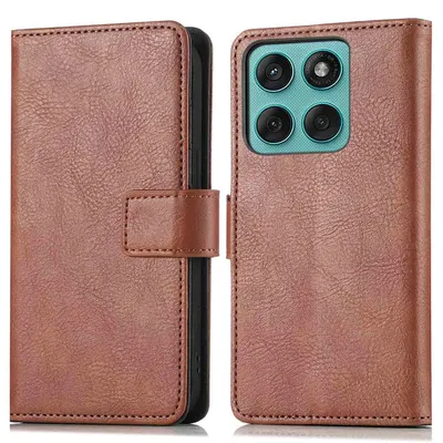 Imagen del producto de Funda Tipo Libro de Lujo para Motorola Edge 60 Pro - Marrón