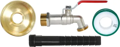 Produktbild von 1000 Liter Netztank-Adaptersatz mit Verlängerung und 1/4-Drehungshahn