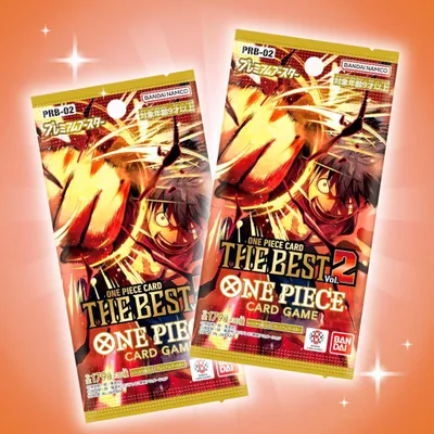 Productafbeelding van 2x One Piece The Best PRB-02 Booster | Japanse versie | bevat 6 kaarten | TCG + beschermende verpakking voor verzending