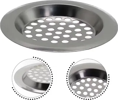 Image de CHPN – Filtre pour éviers – Filtre pour lavabo – Métal – 7 cm – Filtre de siphon – 1 pièce – Tamis de siphon – Bouchon de siphon – Cuisine – Filtre pour éviers – Tamis de siphon – Nettoyage des éviers