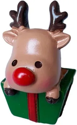 Image de Habarri | Figurine miniature - Figurine pour maison miniature - Renne de Noël en cadeau - Figurine pour enfants à partir de 3 ans