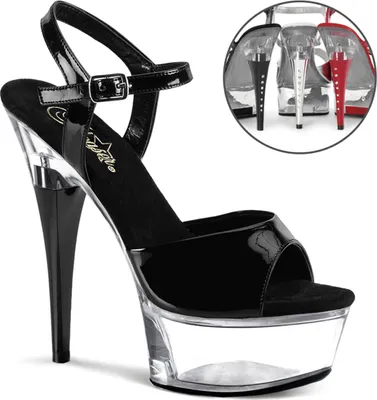 Produktbild von CAPTIVA-609 Damen Sandale von Pleaser, Schwarz Transparent , EU 41, US 11