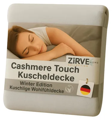 Produktbild von CashmereTouch  Wohndecke Fleece decke Kuschelig weich & Flauschig 150x200 cm Grau