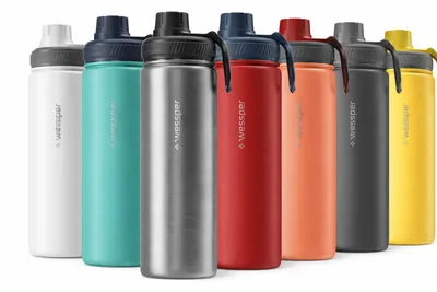 Produktbild von Wessper Thermosflasche Edelstahl 700 ml, Isolierflasche 0,7 l, Farbe Grau