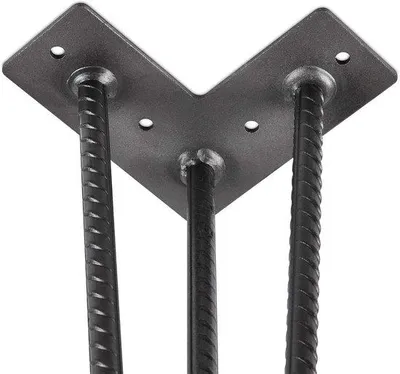 Productafbeelding van Set van 4 metalen tafelpoten haarspeldstijl 40.6 cm voor DIY meubels