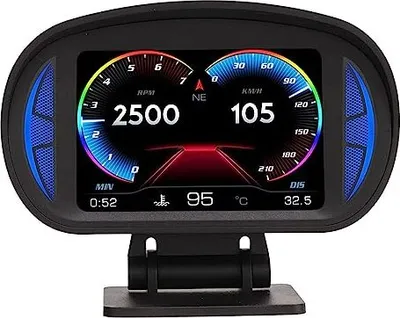 Produktbild von Fydun Car HUD Anzeige OBD2 -Modus Neigungsmesser Kompassgeschwindigkeit Warnfunktion Universal wasserdichte feuchtigkeitsbeständige Autos