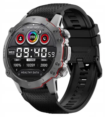 Productafbeelding van Kiano Watch Sport, zwarte smartwatch