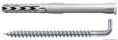 Produktbild von fischer Langschaftdübel SXR 8 x 60 mm, mit Winkelhaken, 2 Stück