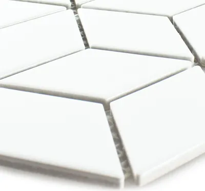 Produktbild von Keramik Mosaikfliesen Cavalier 3D Würfel Matt Weiß