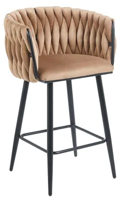 Obrázek produktu pro Designová barová židle ZULIMARA - cappuccino / černá
