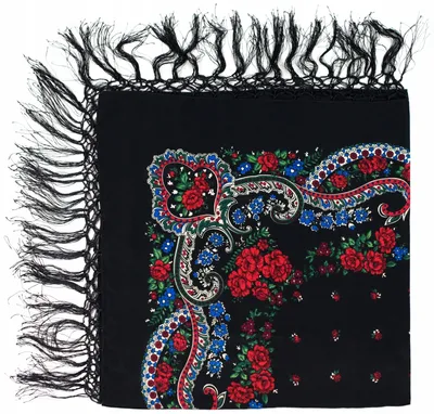 Produktbild von Art of Polo Słowianka Damen Tuch mit Ethno-Muster Schwarz