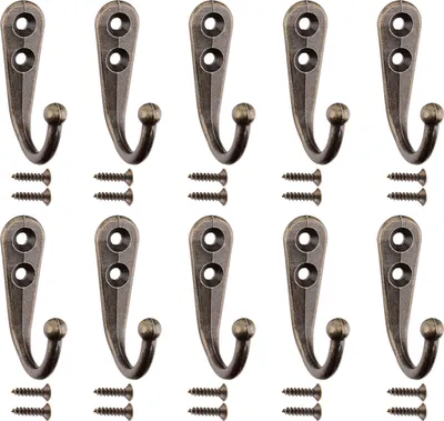 Produktbild von Kleiderhaken aus Metall einreihig Kleiderhaken Küche Badezimmerhaken Kleiderhaken Einwandig Kupfer