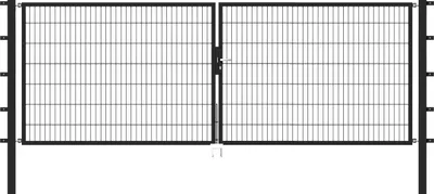 Produktbild von Alberts Doppeltor Flexo mit Zubehör, zum Einbetonieren, anthrazit, Breite 400 cm, Höhe 140 cm
