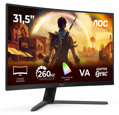 Produktbild von AOC G4 C32G42ZE, 80 cm (31.5"), 1920 x 1080 Pixel, Full HD, LED, 4 ms, Schwarz, Rot