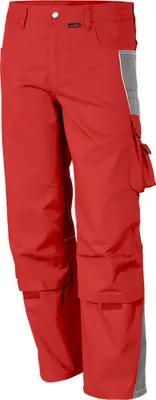 Produktbild von Qualitex Bundhose - strapazierfähige PROfessionals Arbeitshose aus faserverstätktem Gewebe - in Farbe: rot/grau - Herren: 52 - Damen: 46