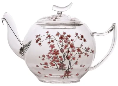Produktbild von Glaskanne Teekanne aus Glas CHERRY BLOSSOM für 1,2L transparent rosa TeaLogic