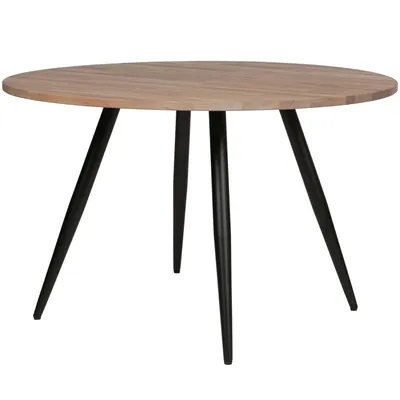 Produktbild von WOOOD Tablo Esstisch Rund aus Eichenholz, Grau, Ø 120 cm